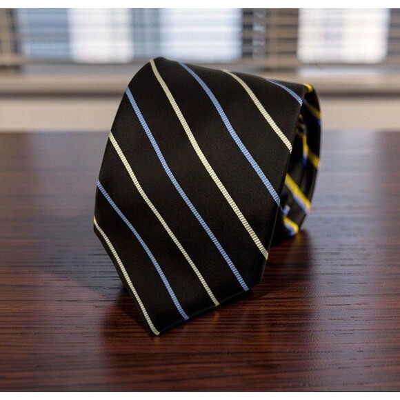 Brooks Brothers Other - Brooks Brothers Golden Fleece Tie Brown Blue Cream Stripe Silk 59” x 4"